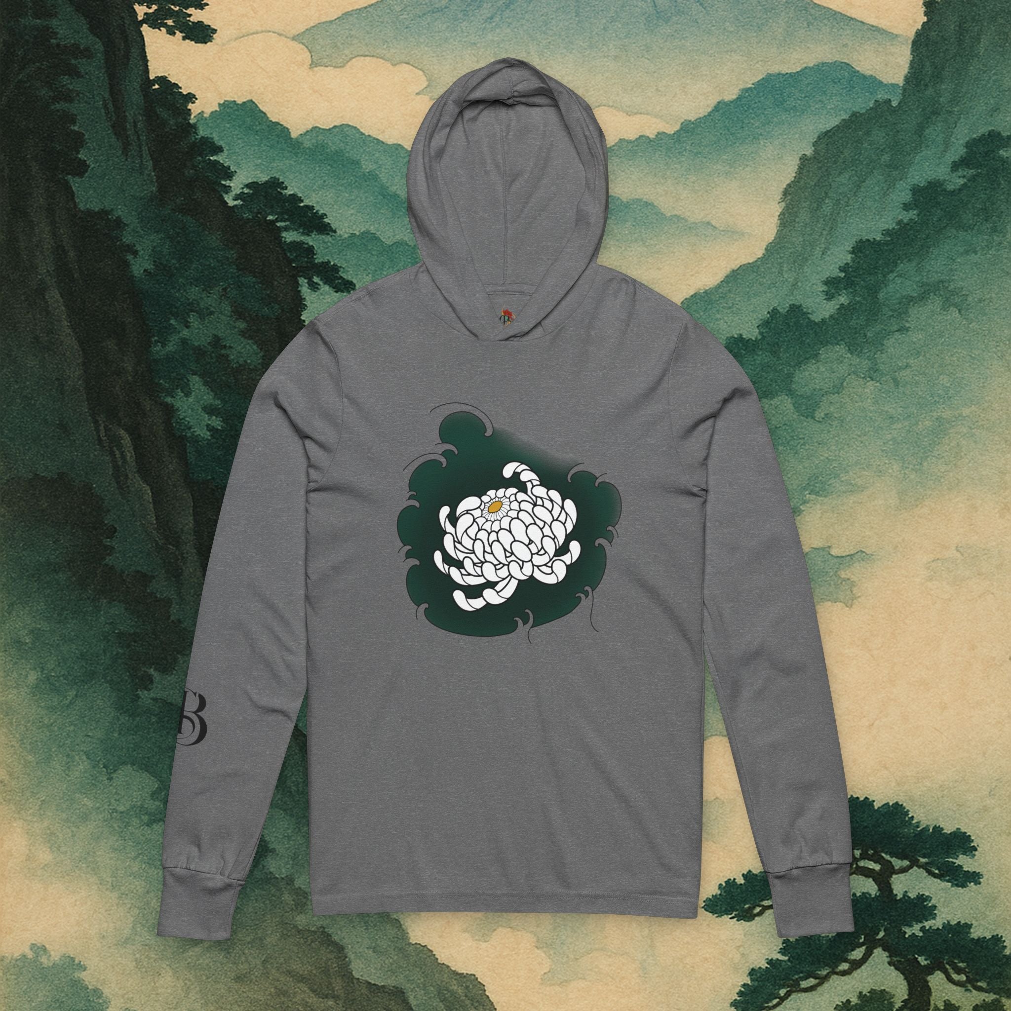 “Pulse & Petal” Long Sleeve Hoodie - Colin Bussing Tattoos